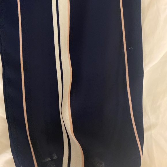 Striped tie up blouse - blue and white - Picture 3 of 4